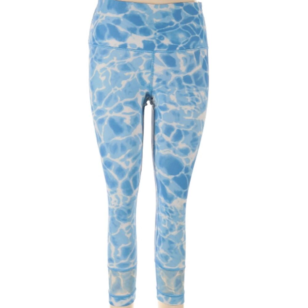 VICTORIA’S SECRET SPORT Women's Blue White Tie Dye Capri Tight Legging Size XL